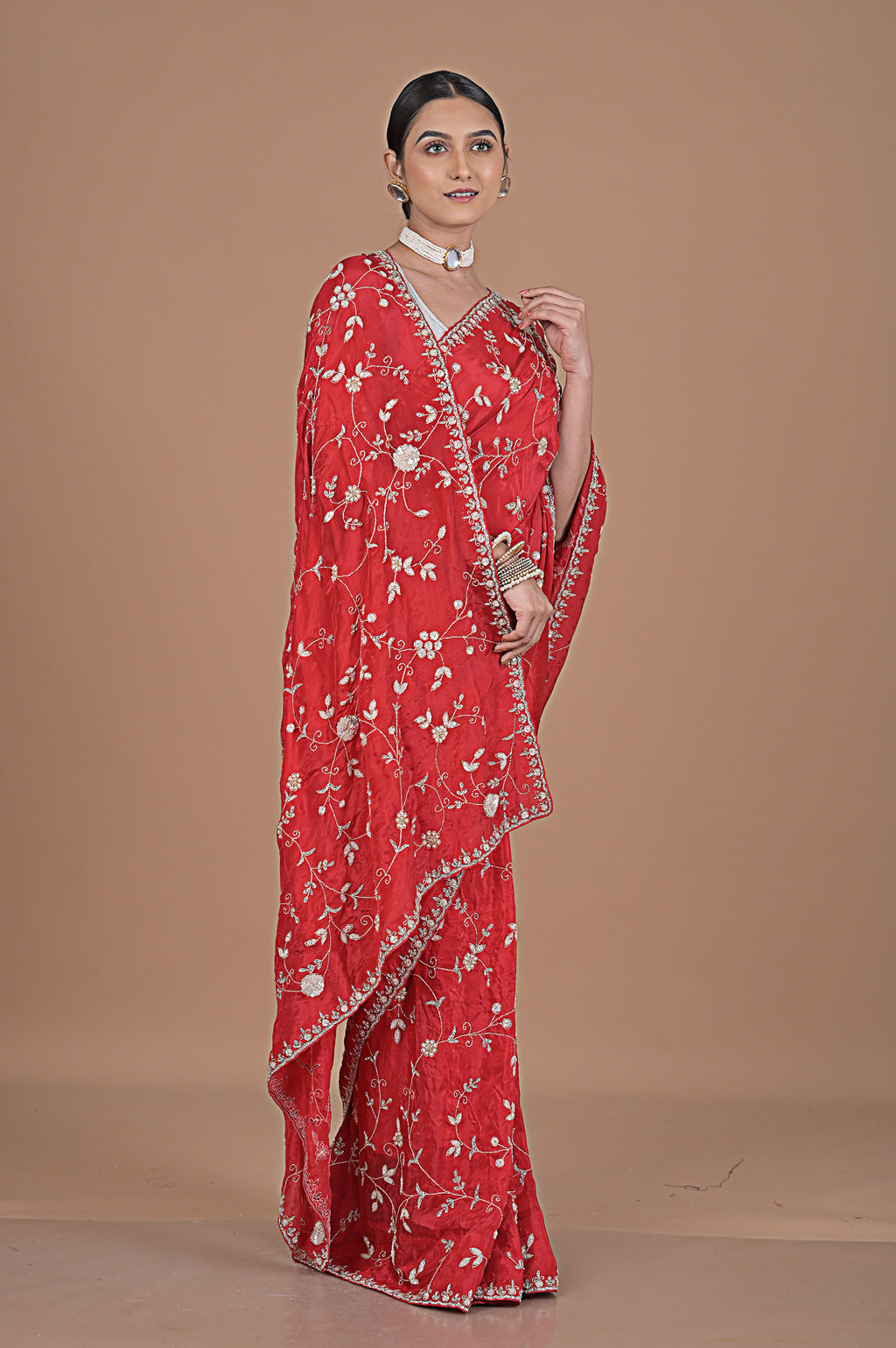 Chinon crepe with Jaal embroidery