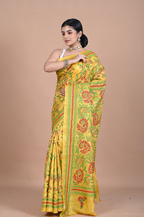 Kantha On Tusser silk