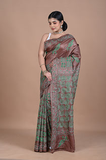 Kantha On Tusser silk