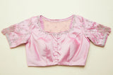 Pink half sleeves blouse