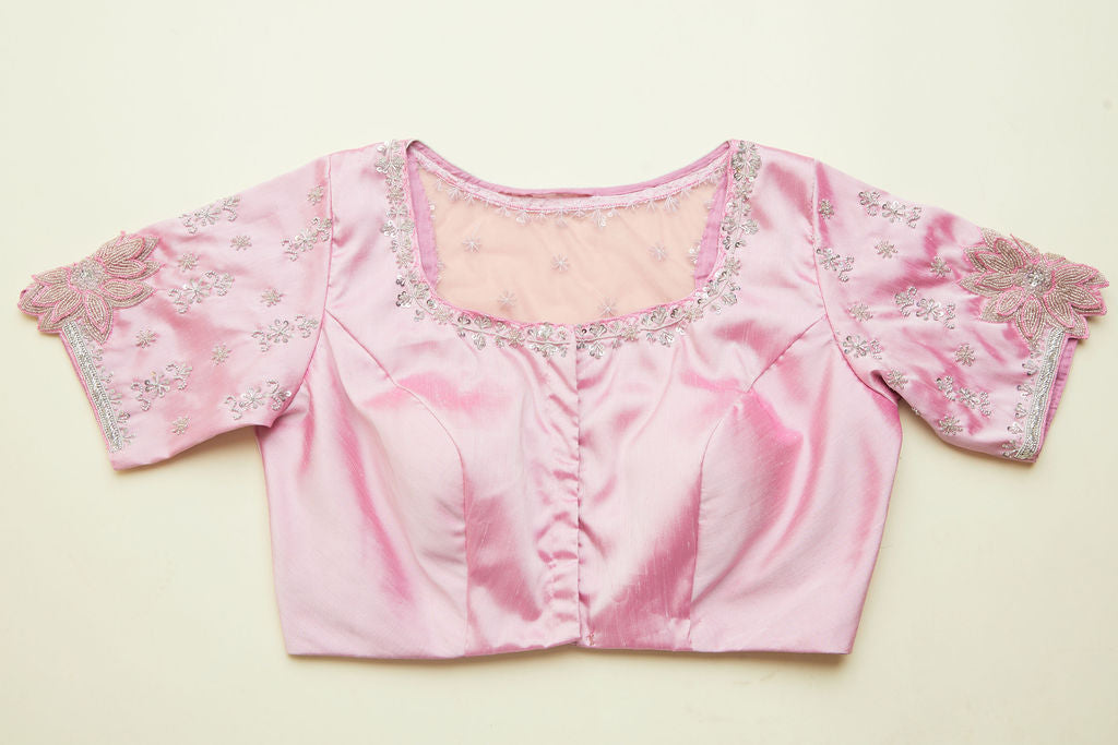 Pink half sleeves blouse Secondary image