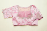 Pink half sleeves blouse
