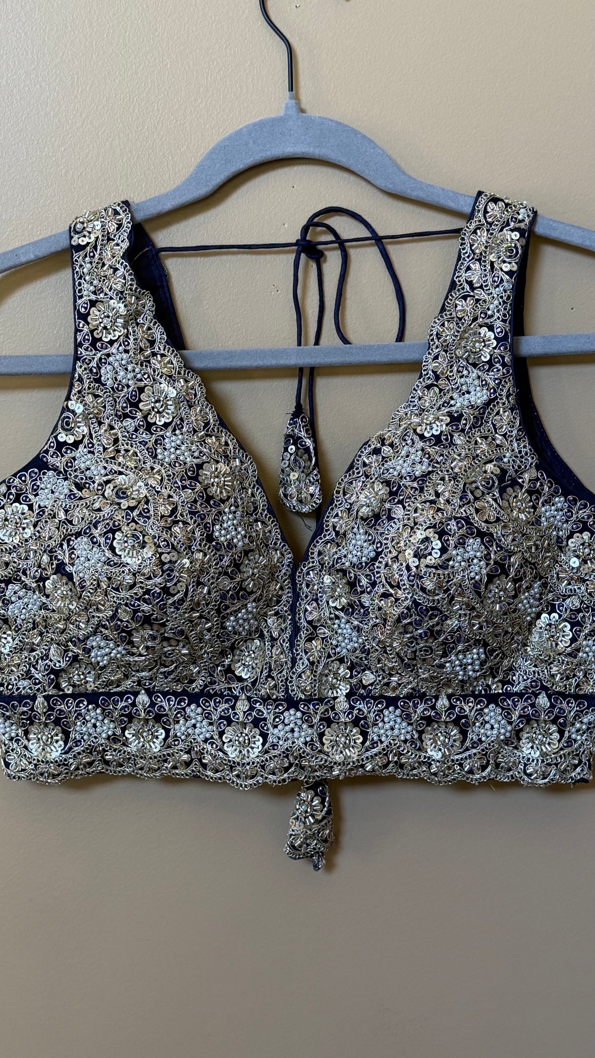 Designer Blouse with moti and Sequence work