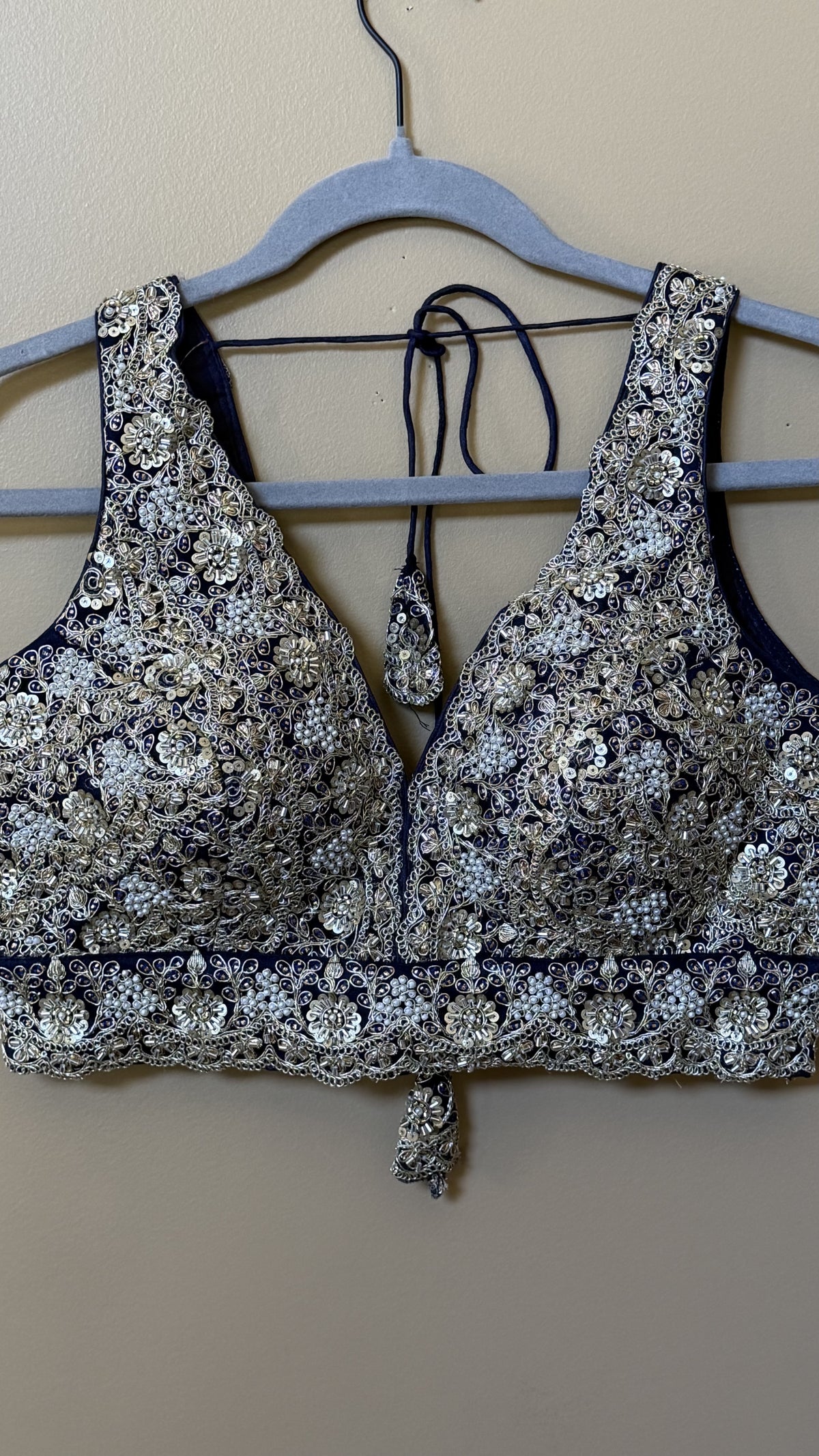 Zardosi and sequence work blouse