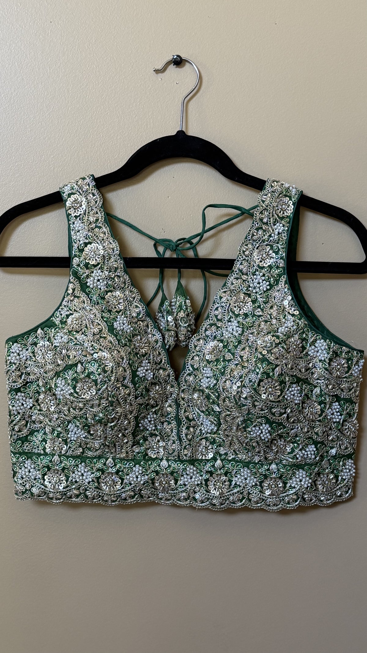 Zardosi and sequence work blouse