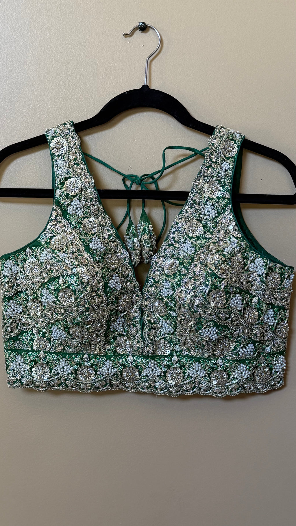 Designer Blouse with moti and Sequence work