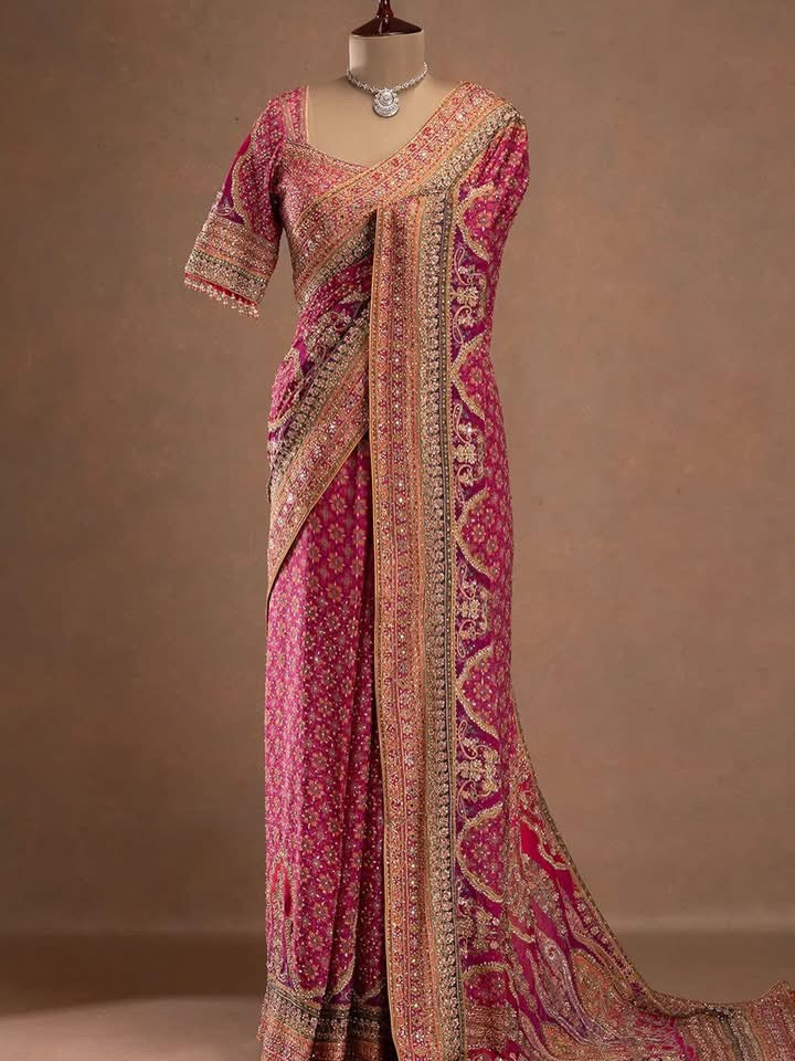 Pink Saree