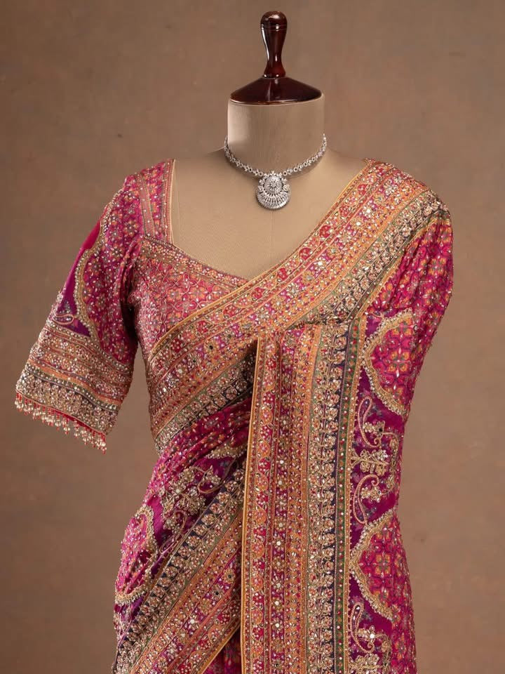 Pink Saree