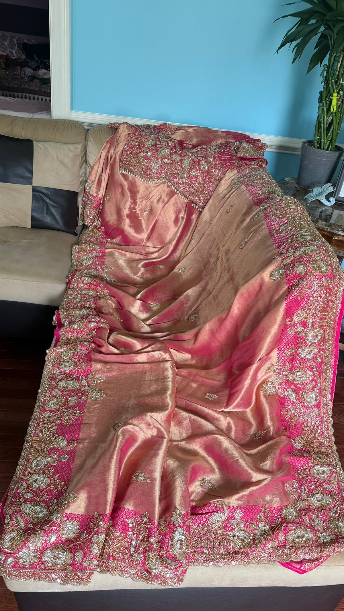 Georgette tissue saree