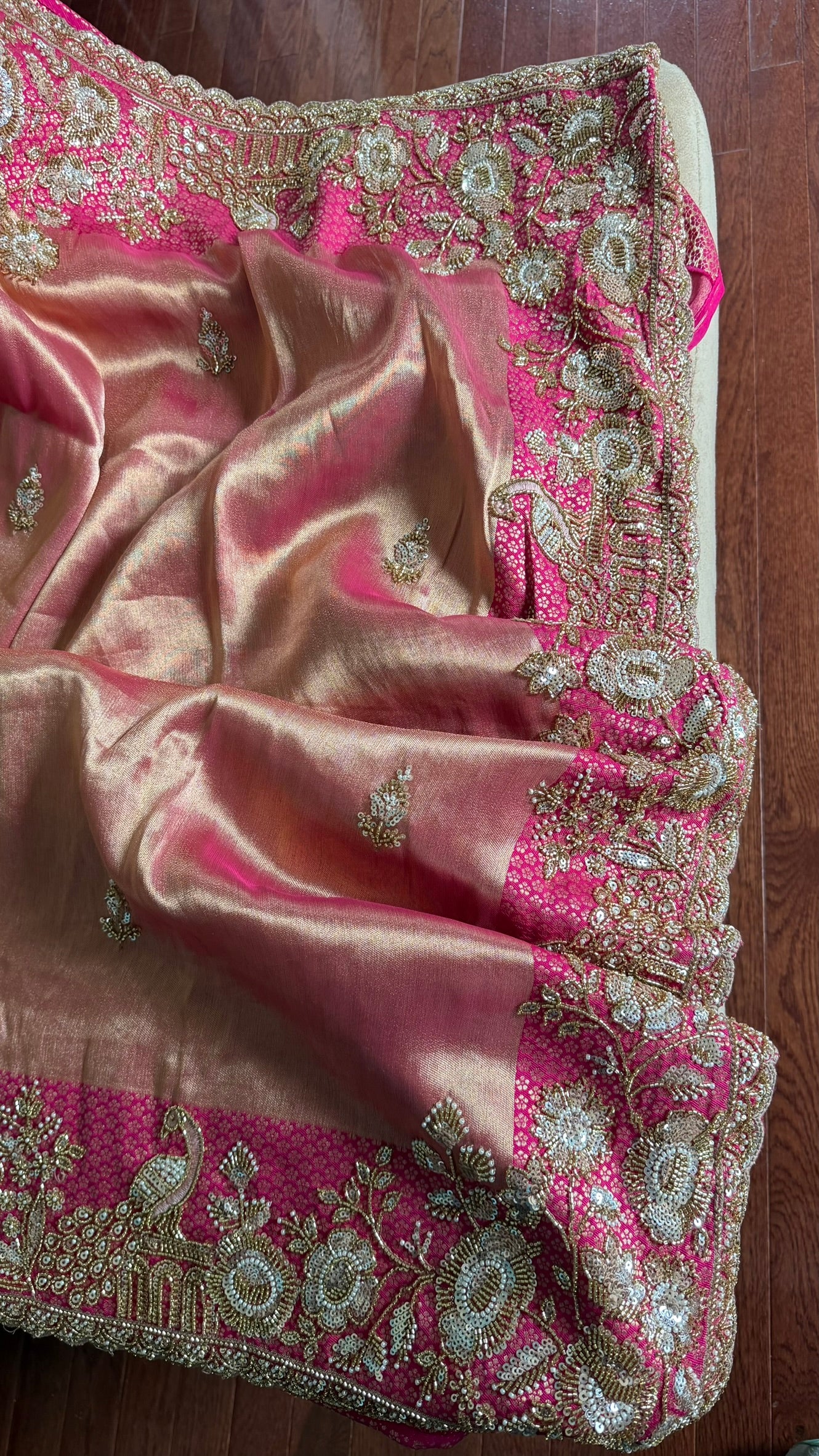 Georgette tissue saree