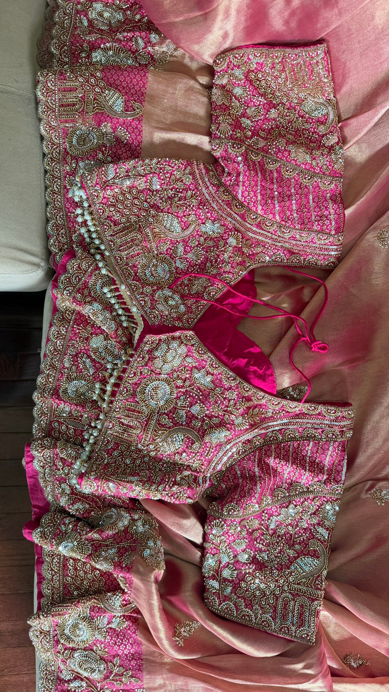 Georgette tissue saree
