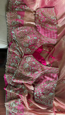 Georgette tissue saree