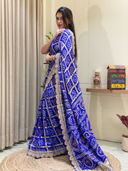 Gajji Silk Gadhchola with gotta work