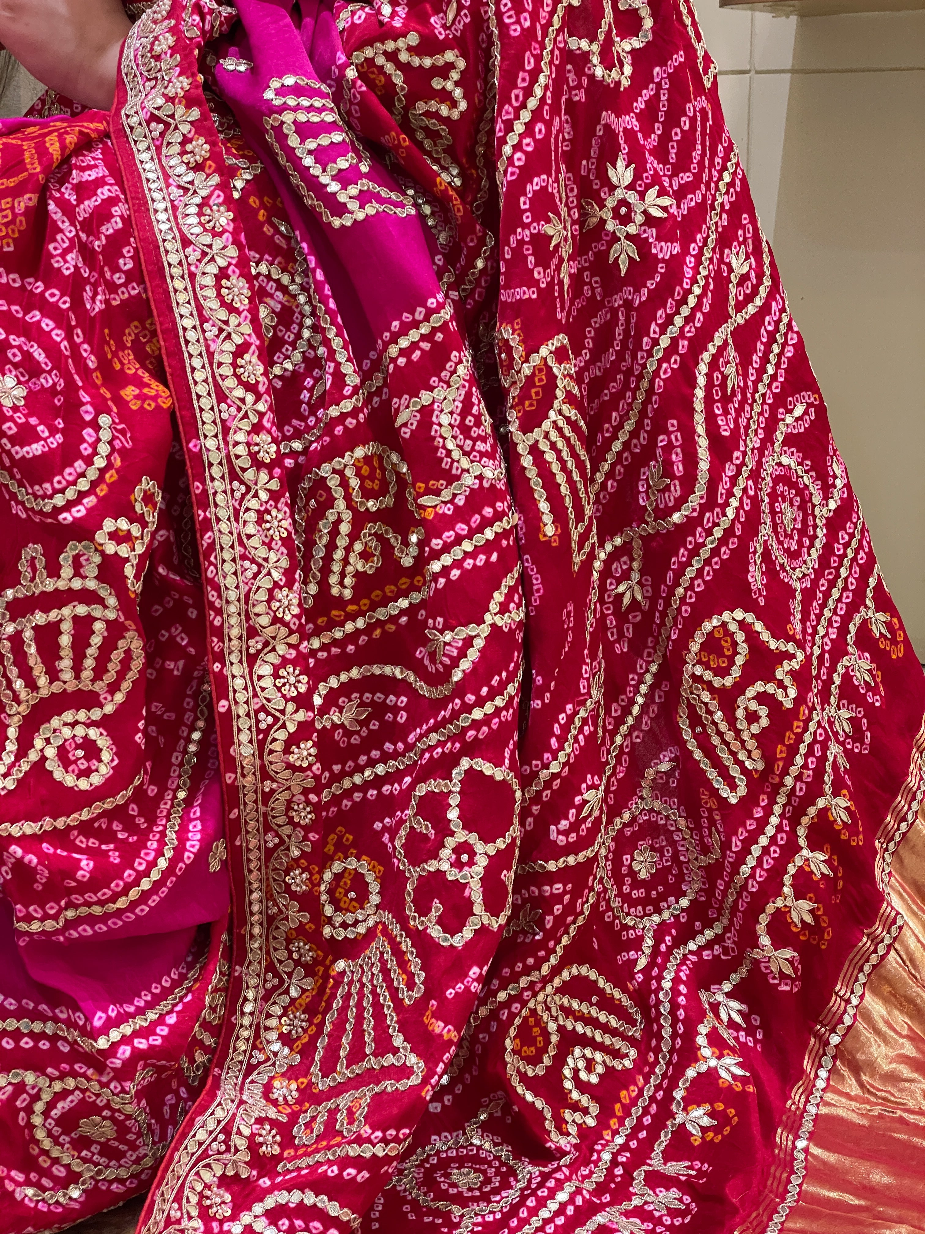 Red Raani Rasmandal Saree