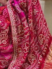 Red Raani Rasmandal Saree