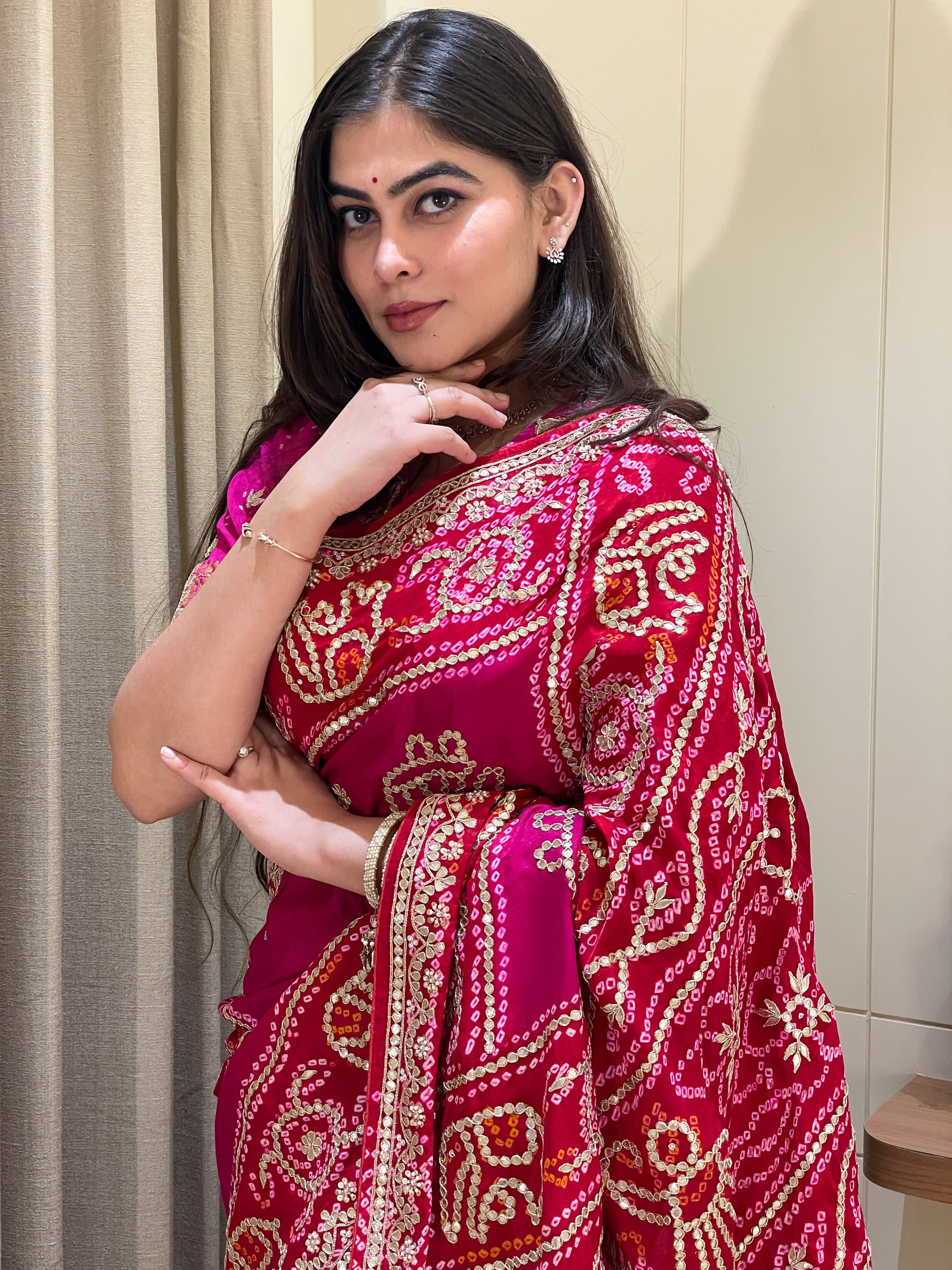 Red Raani Rasmandal Saree