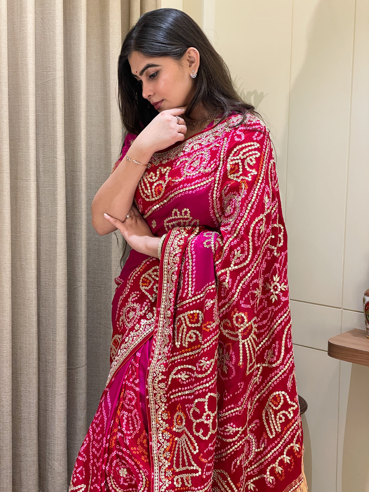 Red Raani Rasmandal Saree
