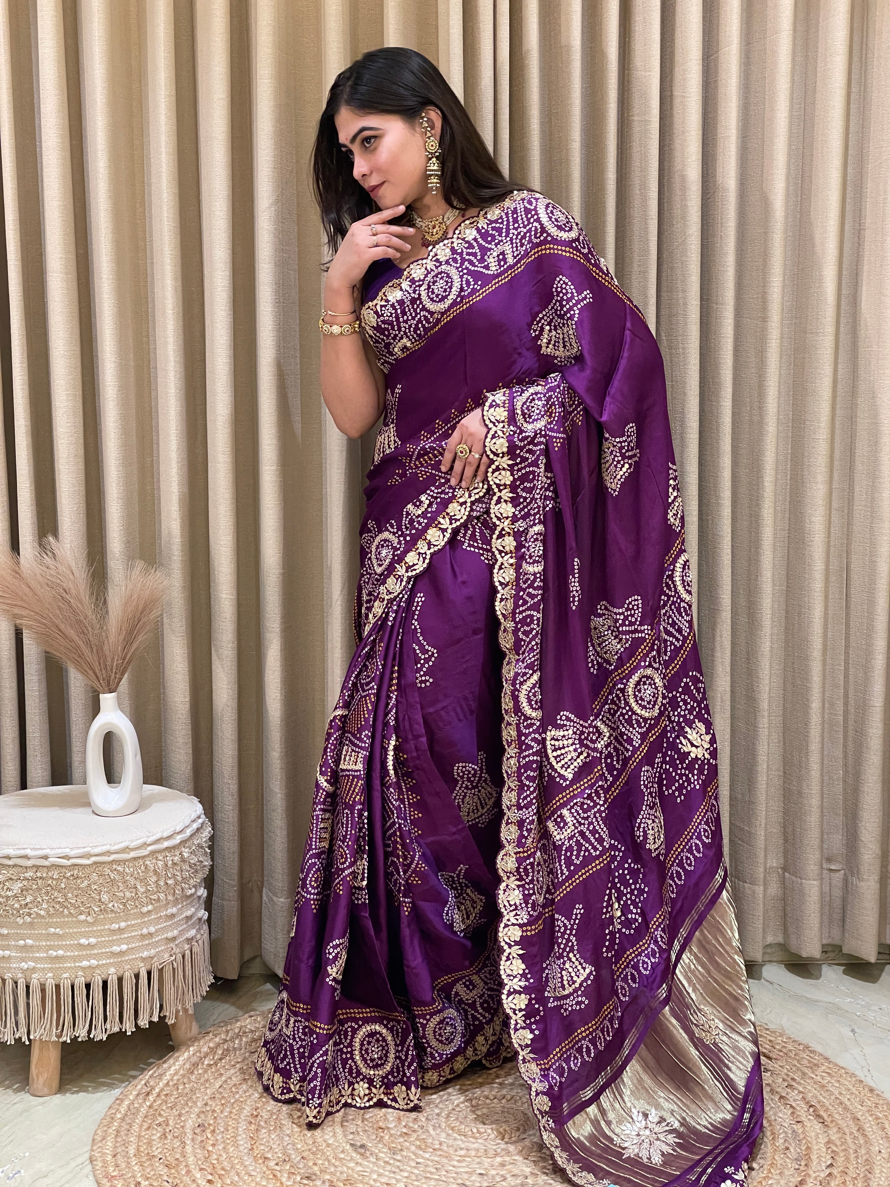 Bandhini With Gota Patti