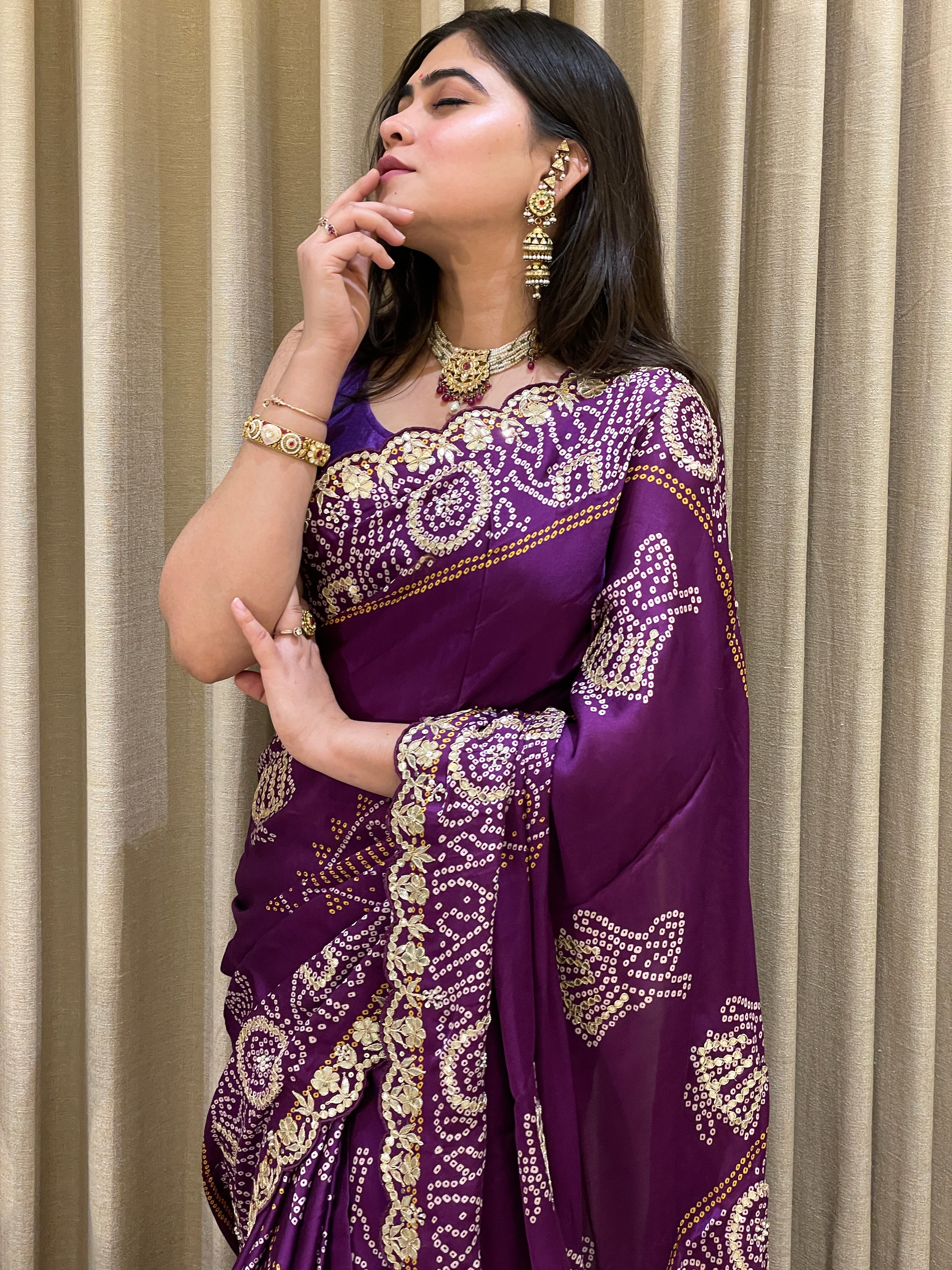 Bandhini With Gota Patti