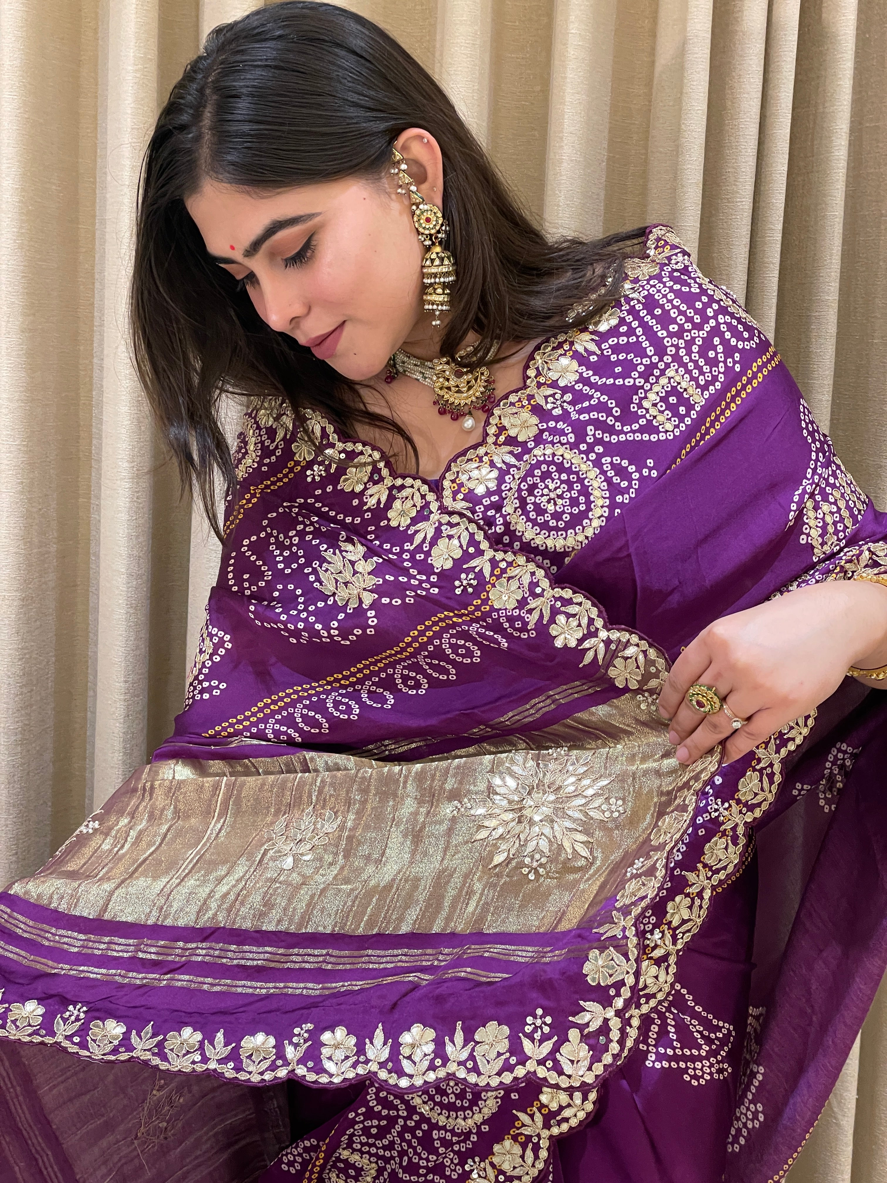 Bandhini With Gota Patti