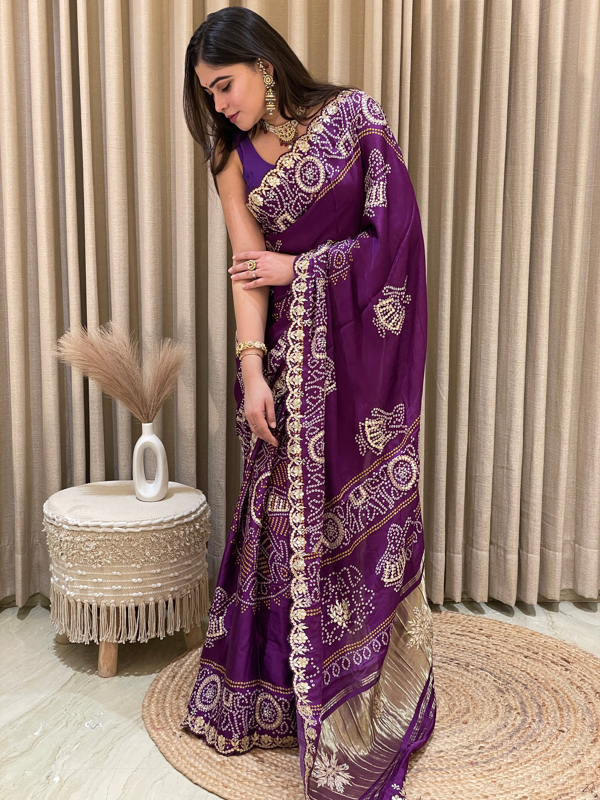 Bandhini With Gota Patti