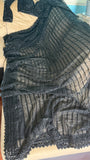 Black Net saree