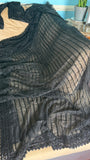 Black Net saree