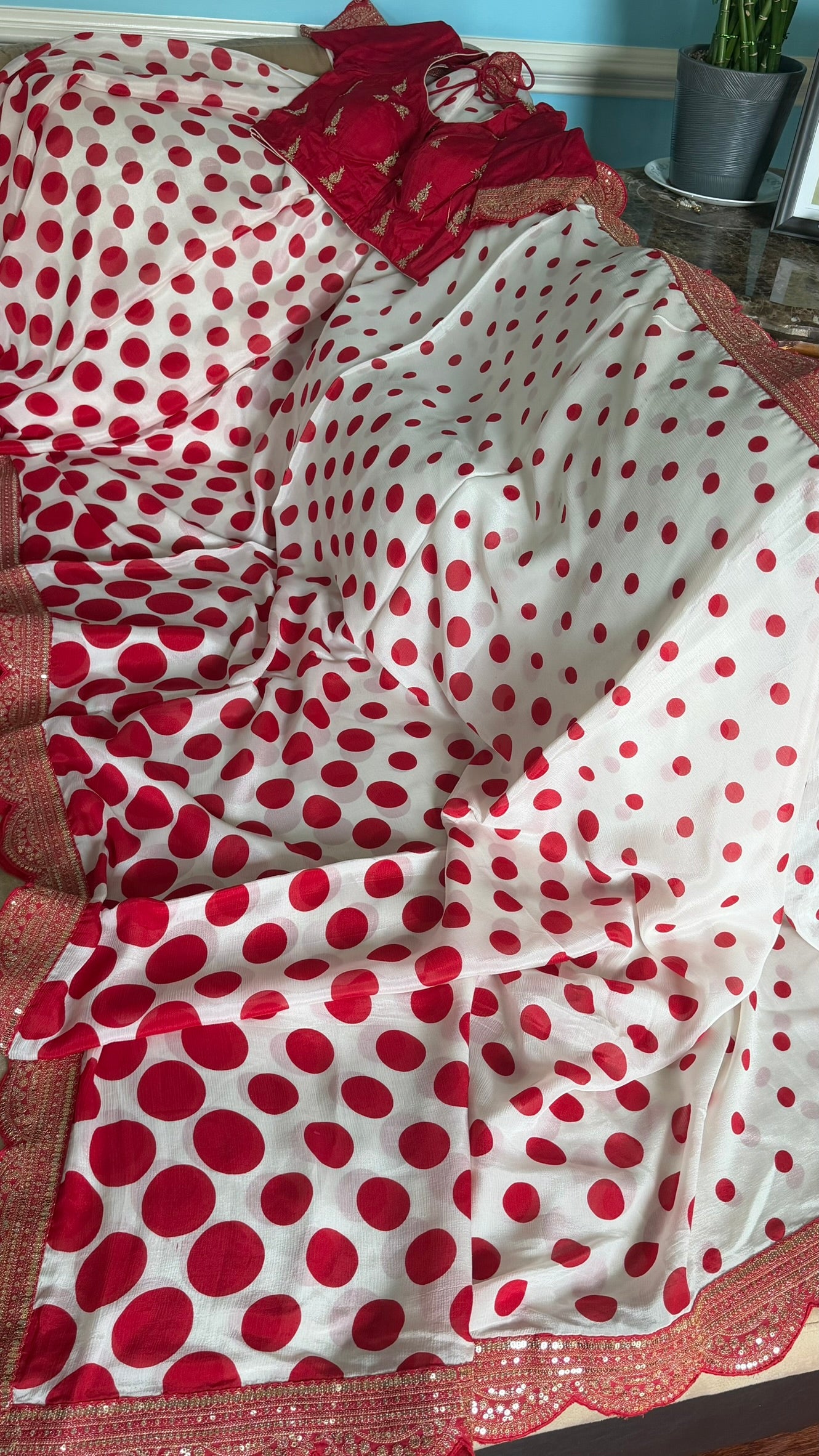Chinon Silk saree