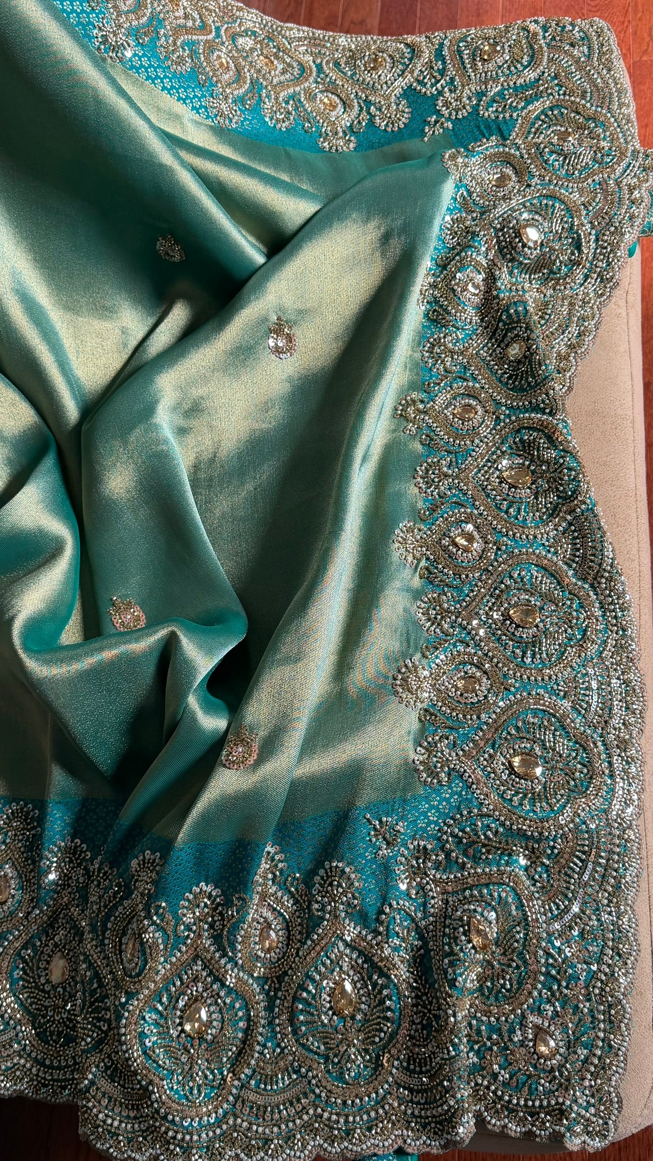 Georgette tissue saree