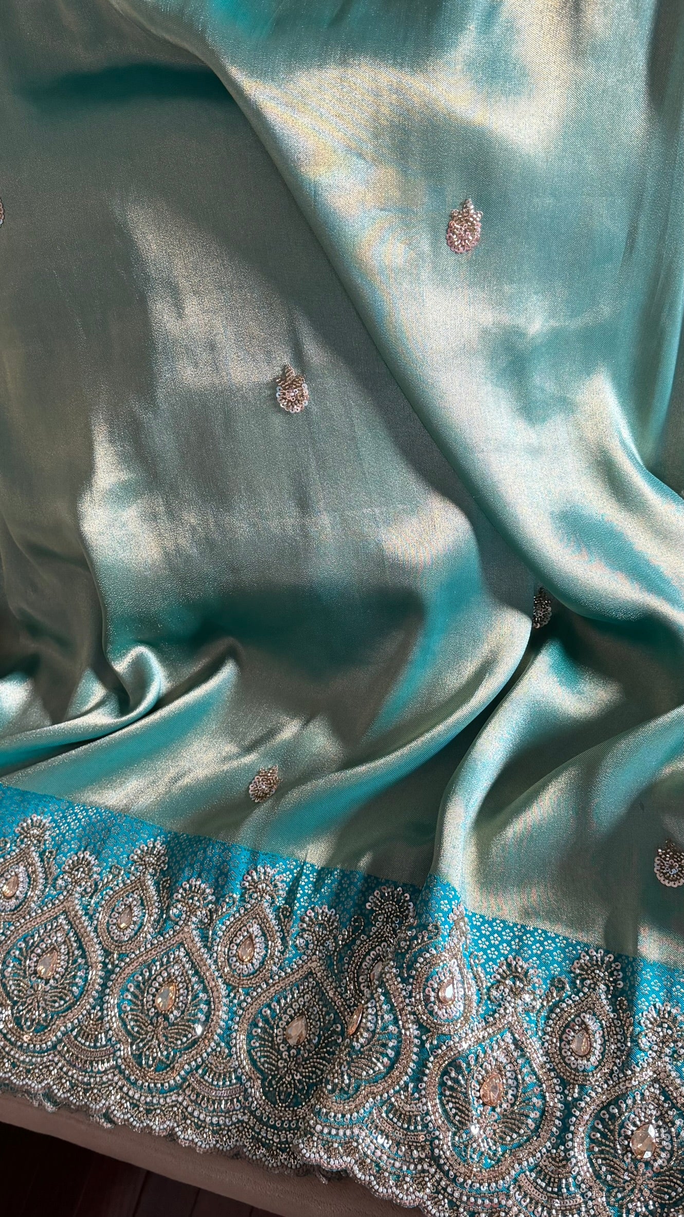 Georgette tissue saree