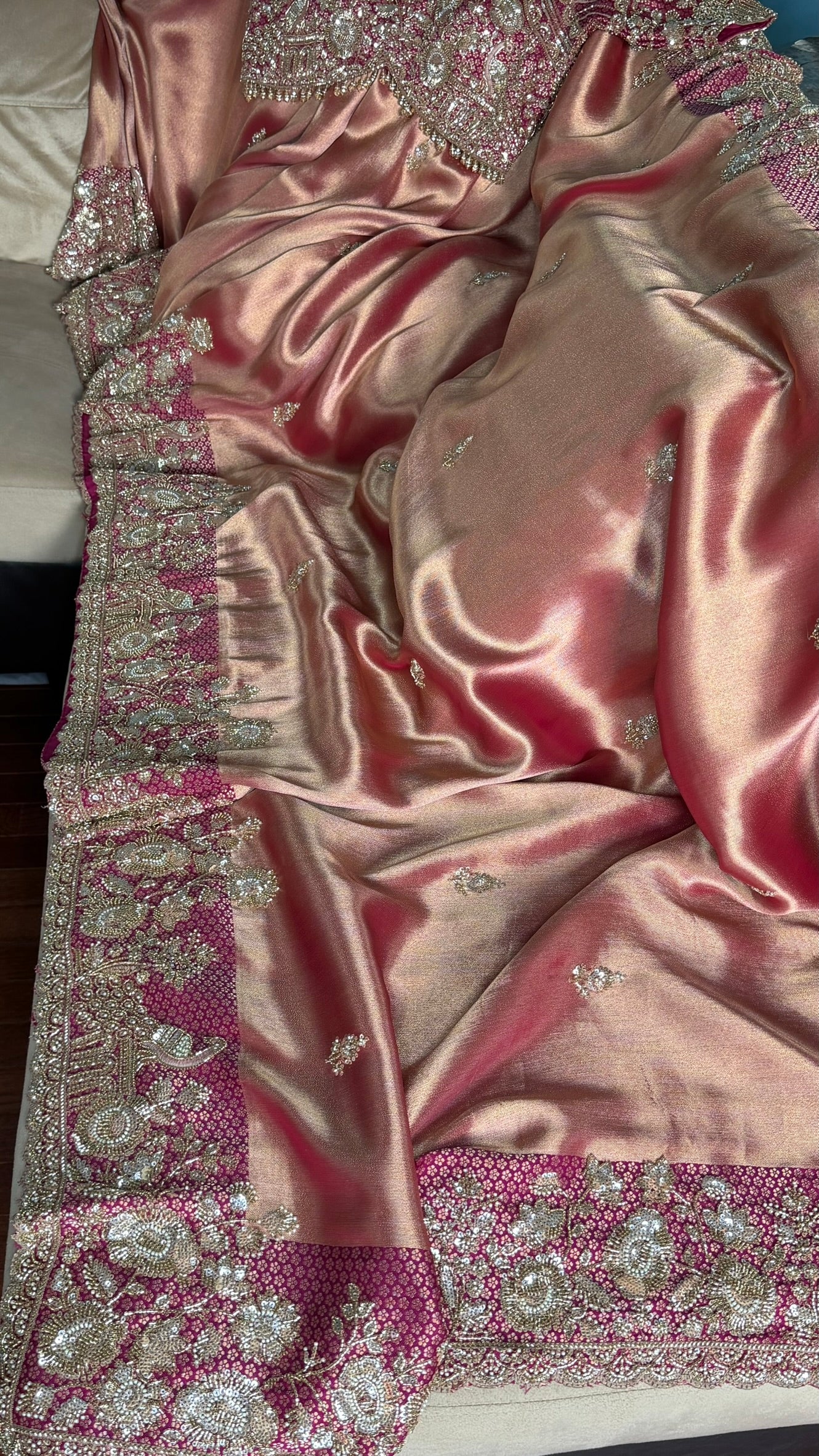 Georgette tissue saree