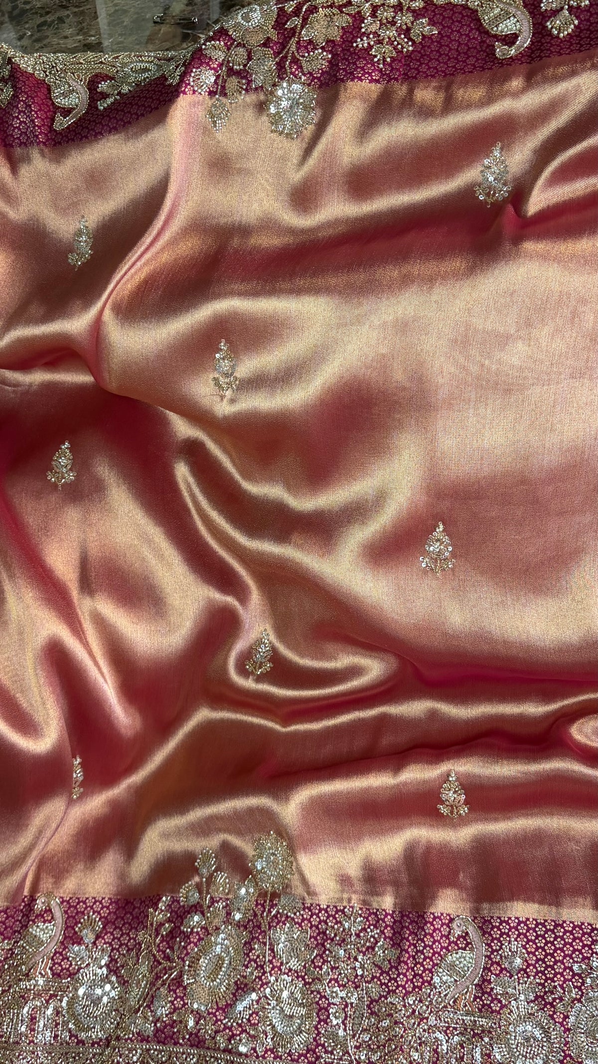Georgette tissue saree
