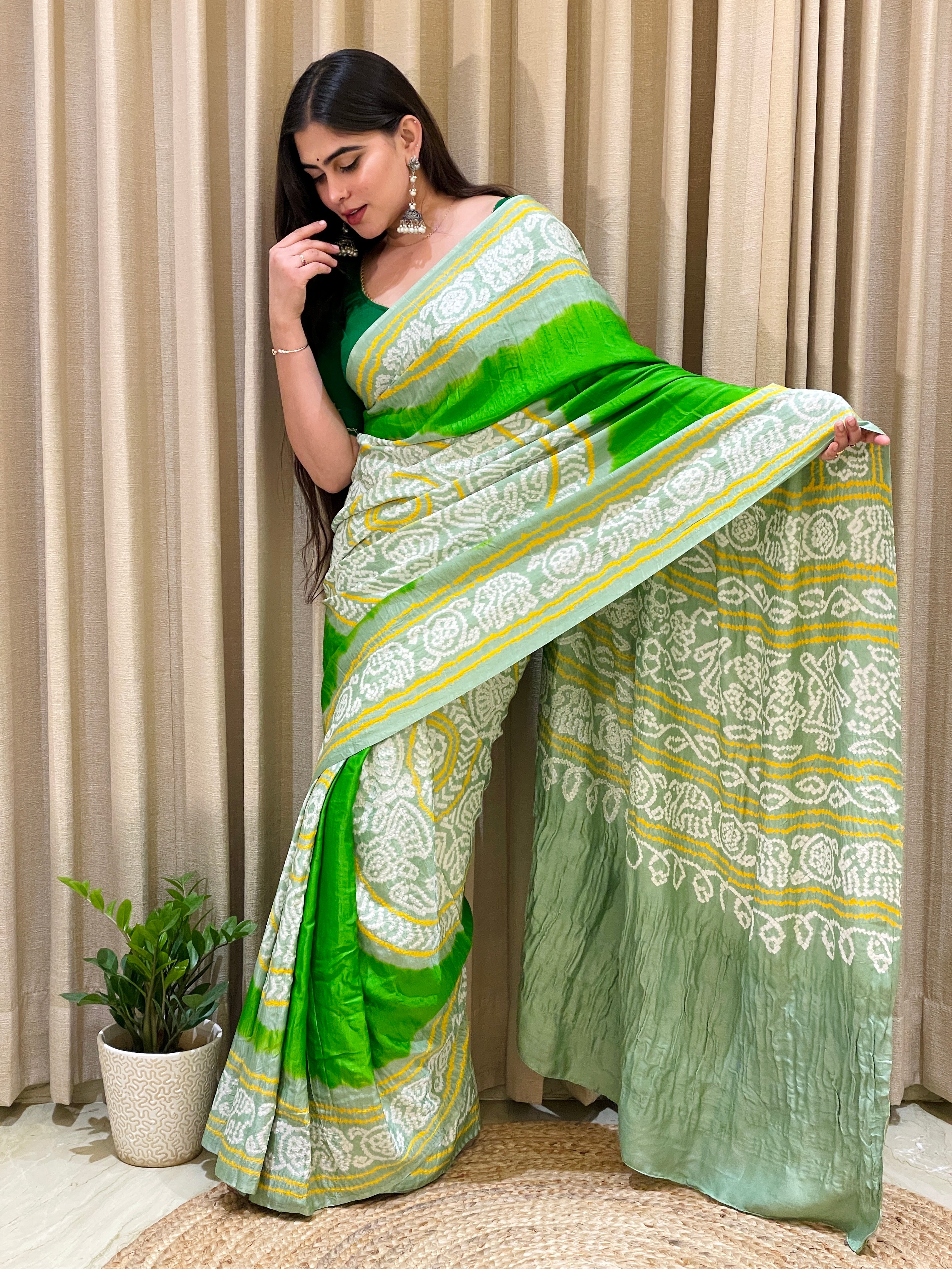 Rai Bandhaj Saree on silk