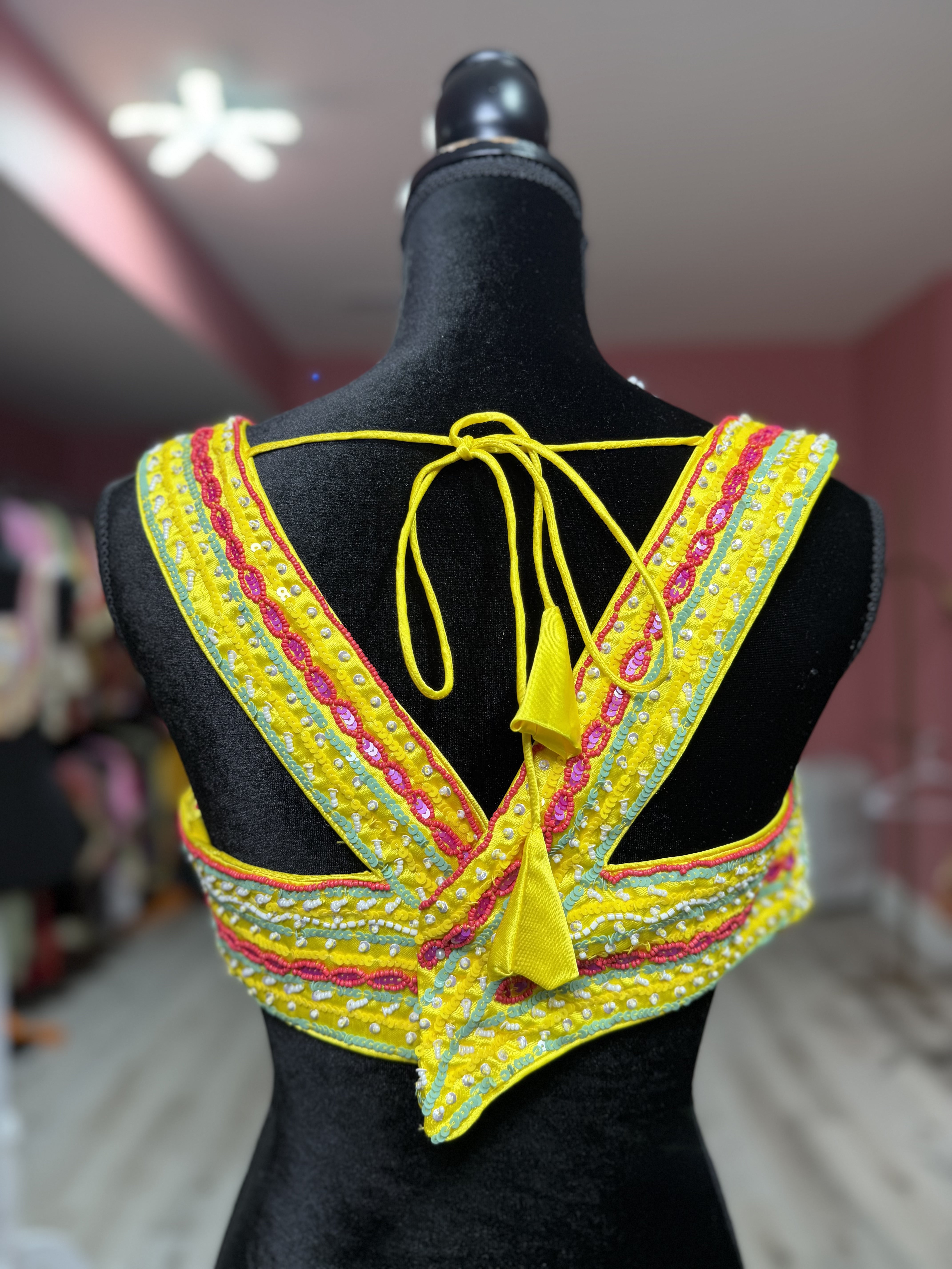 Moti and Cutdana Bollywood inspired blouses