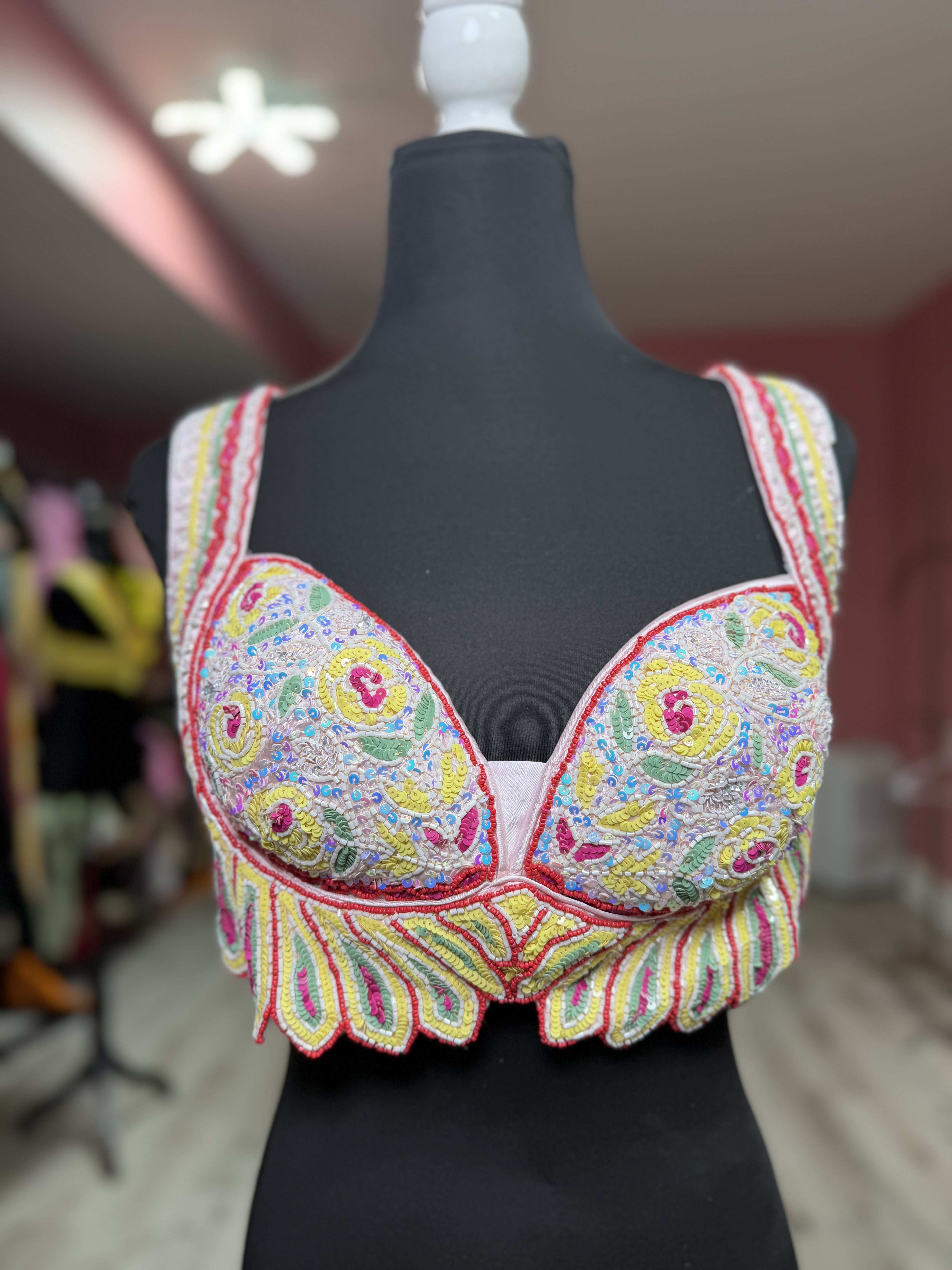 Bralette blouses with Hand embroidery