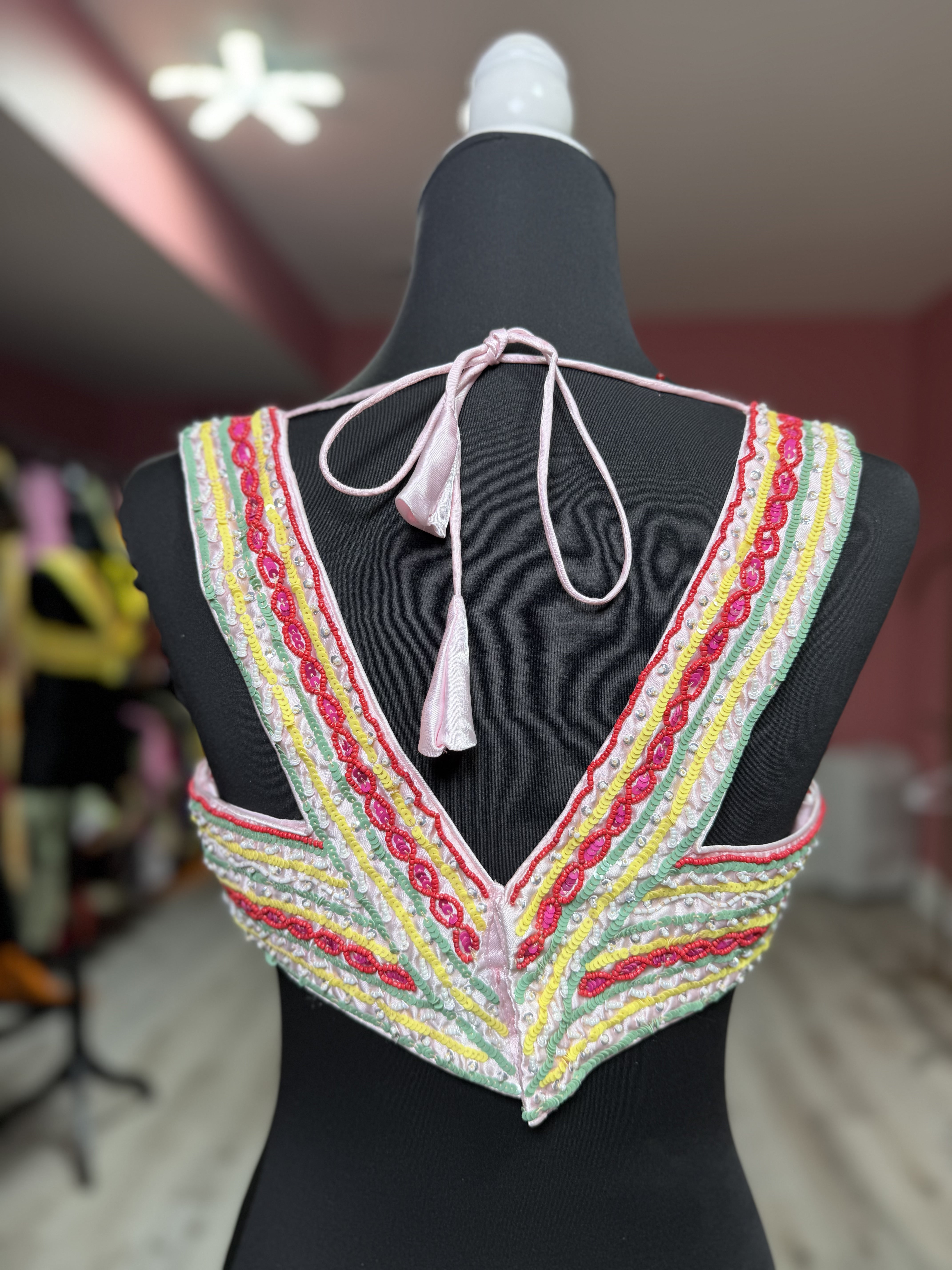 Moti and Cutdana Bollywood inspired blouses