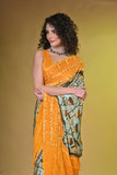 Bandhini with Kalamkari