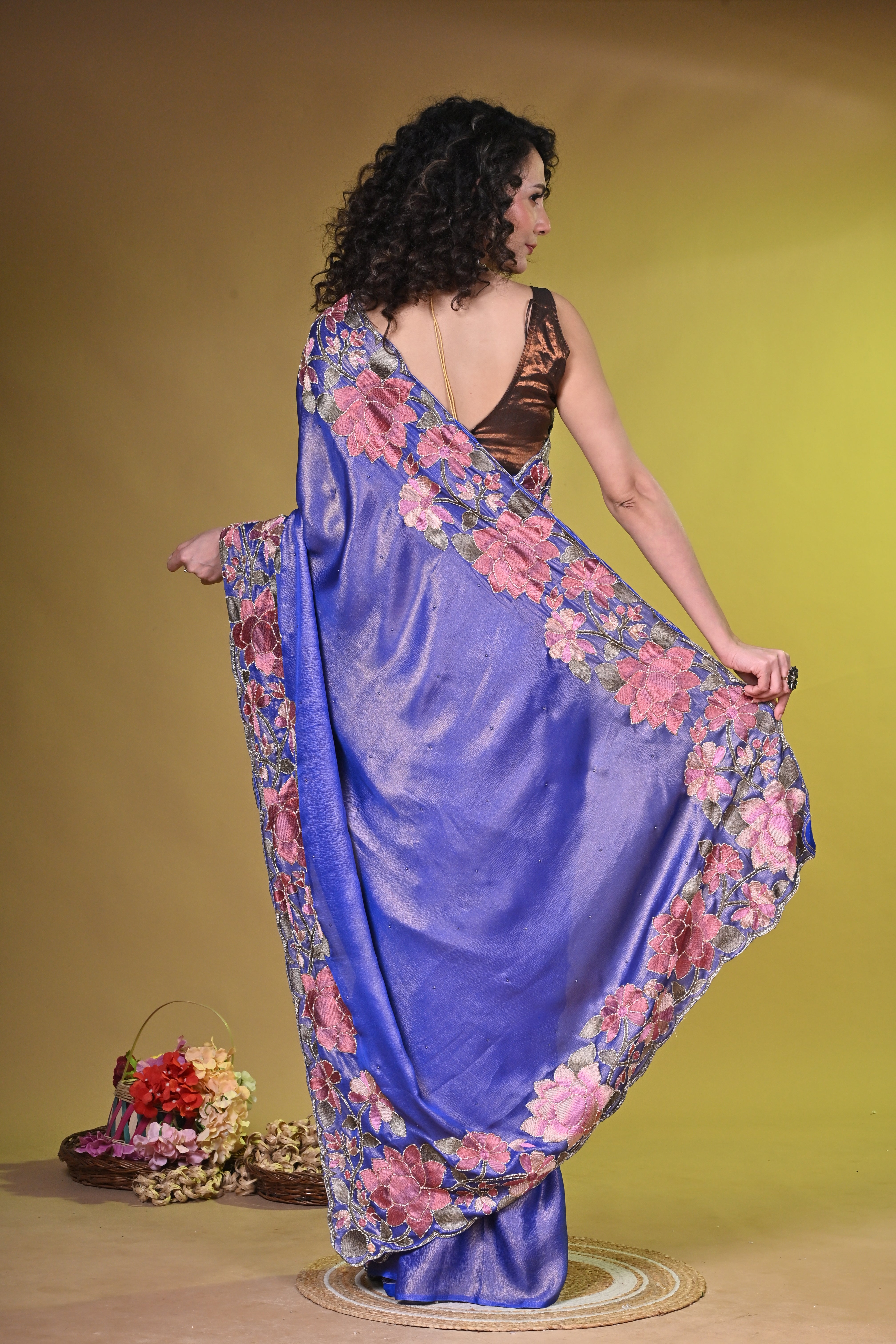 Tissue with Floral Embroidery