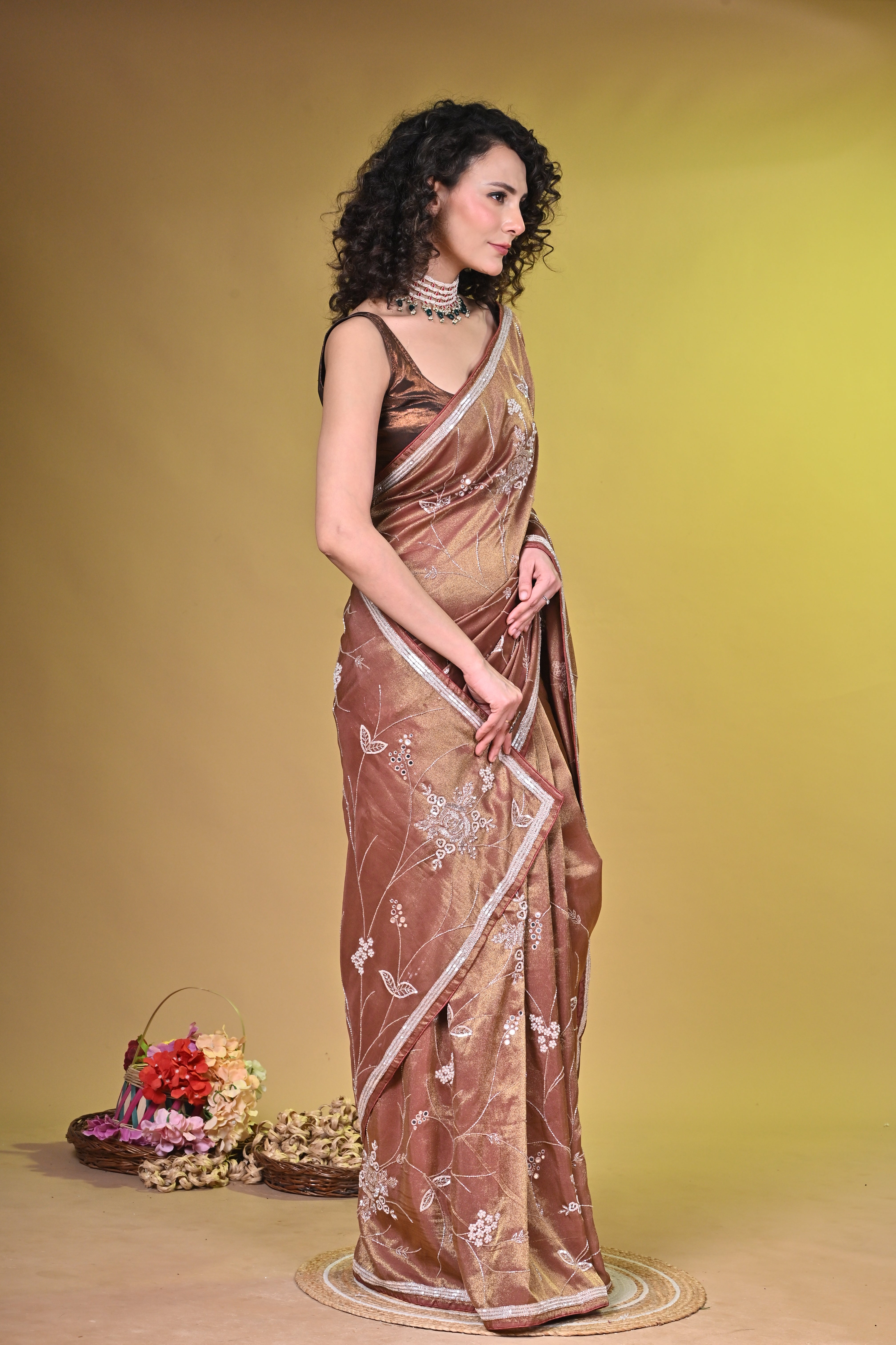 Tissue Jaal Saree