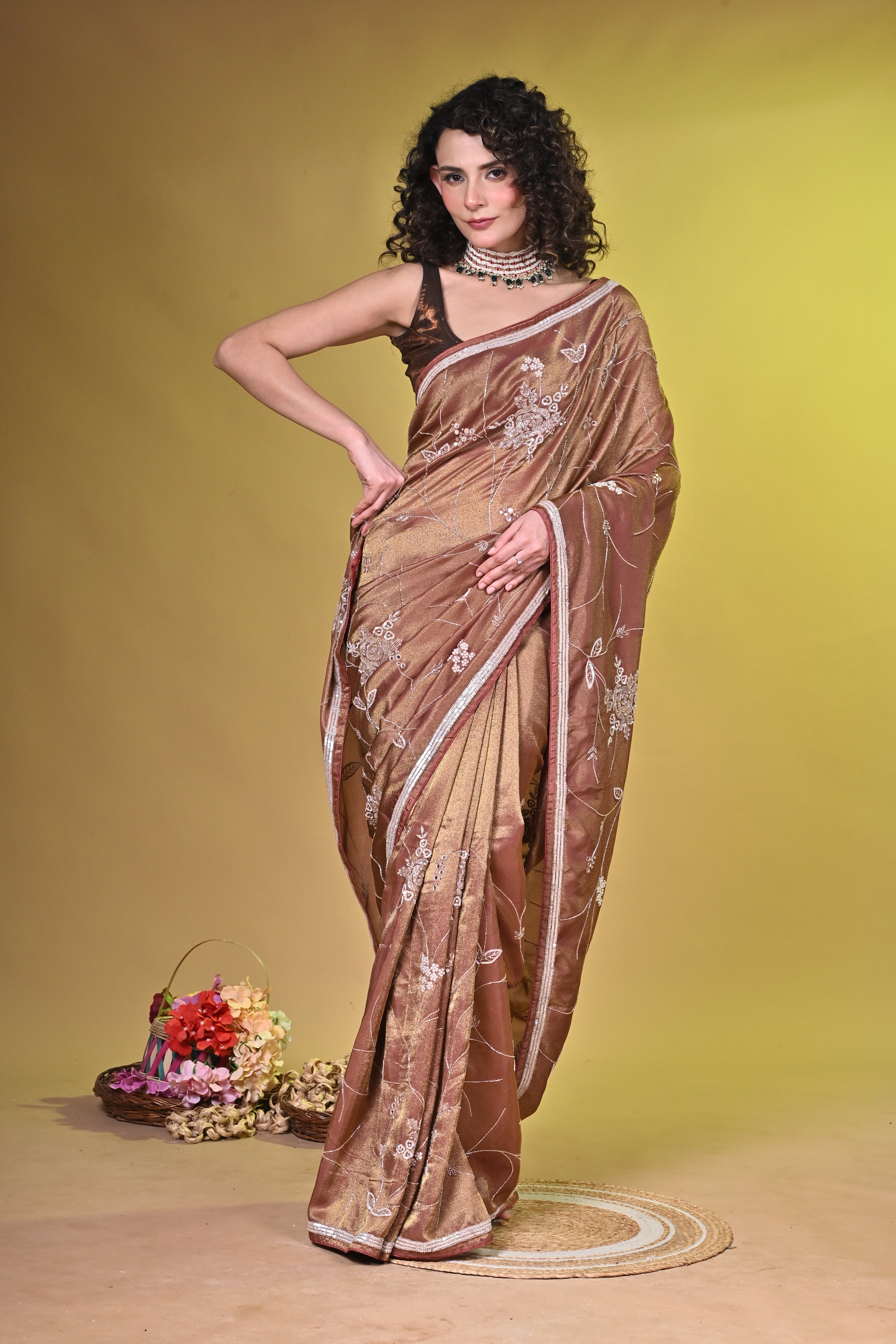 Tissue Jaal Saree