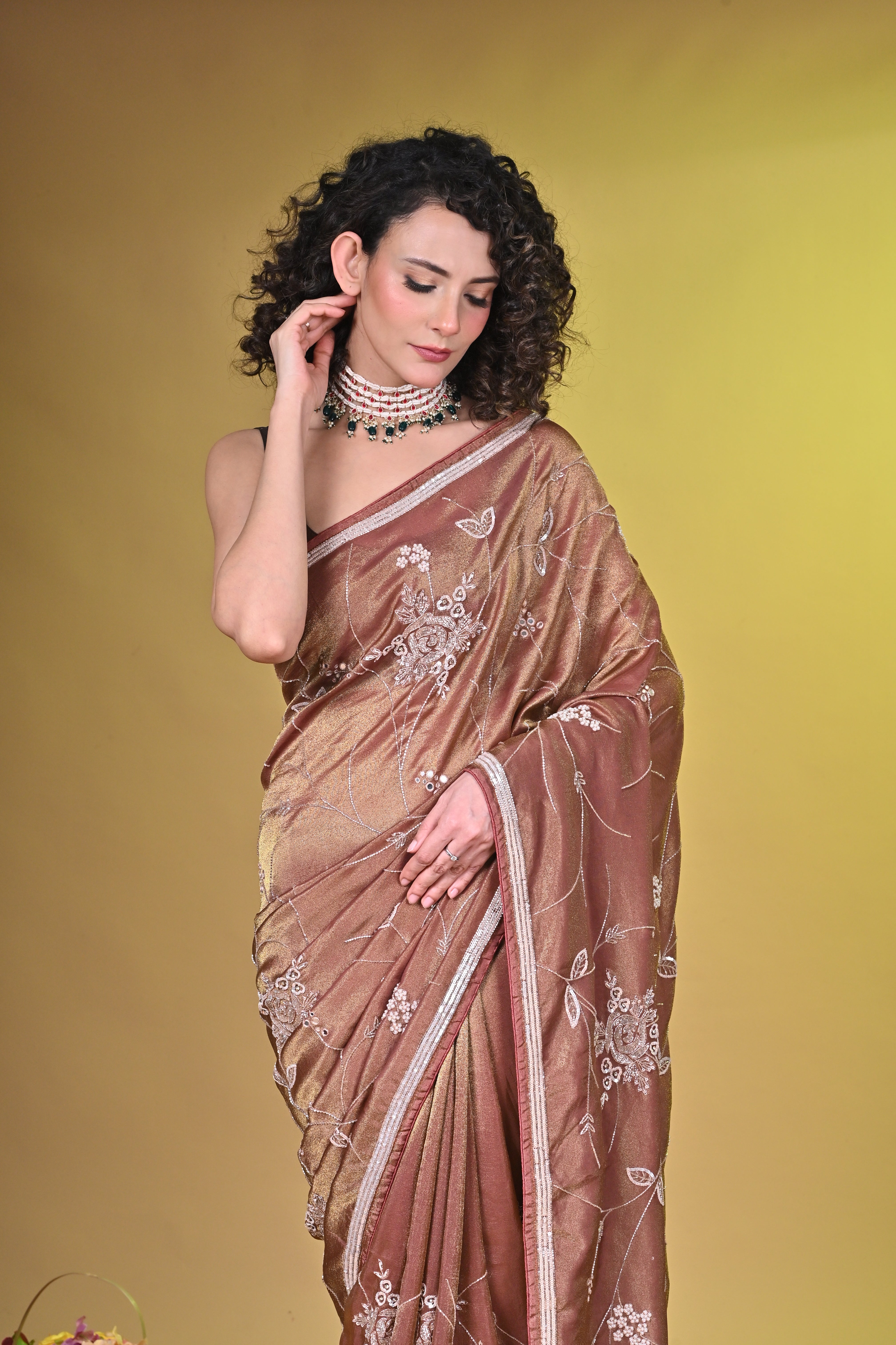 Tissue Jaal Saree