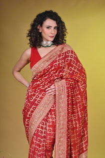 Bridal red Georgette
