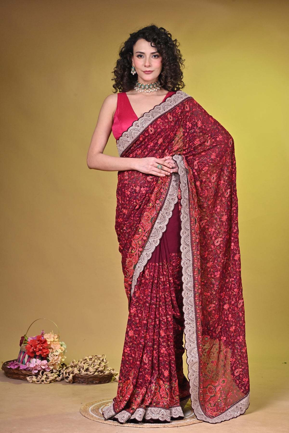 Kashmiri style embroidery