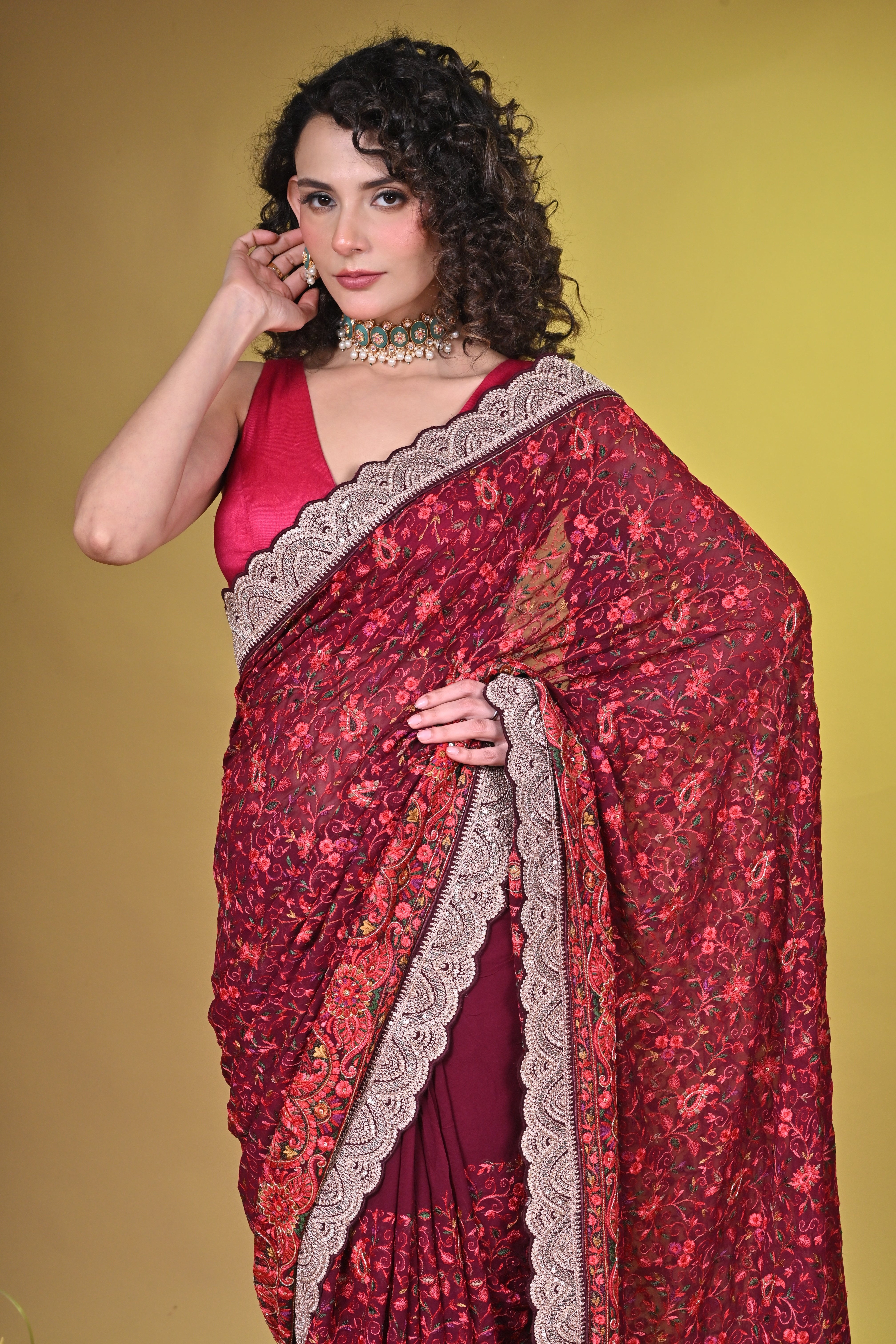 Kashmiri style embroidery