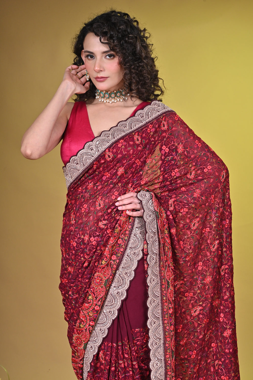 Kashmiri style embroidery