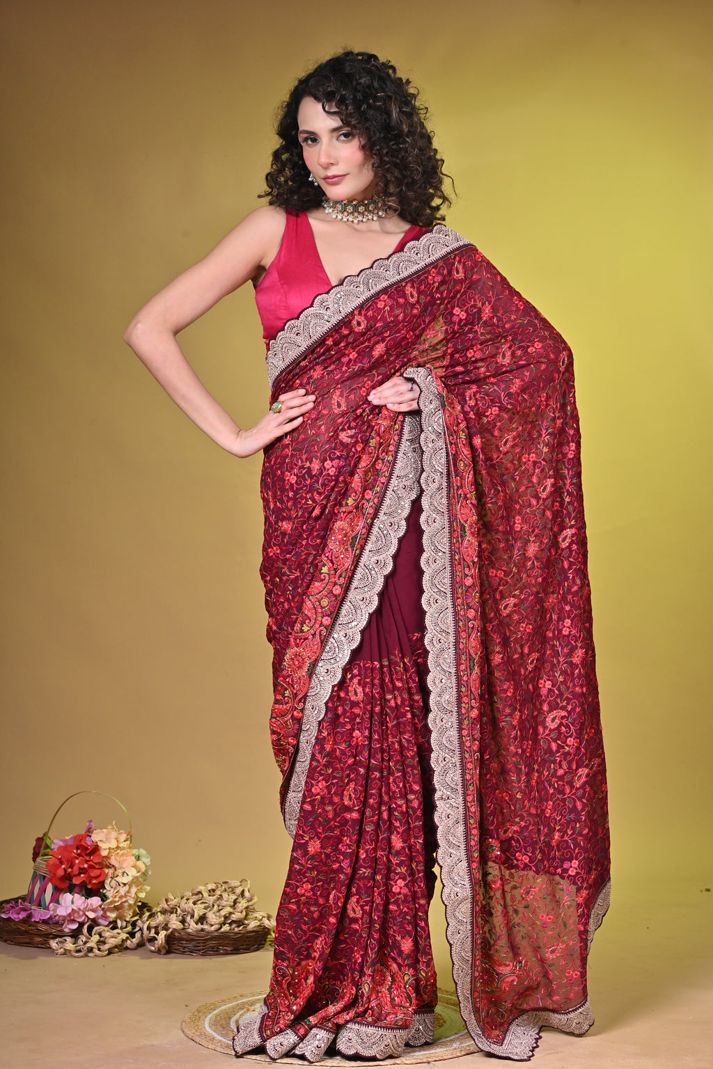 Kashmiri style embroidery