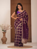 Gadhchola saree with kundan work
