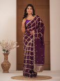 Gadhchola saree with kundan work
