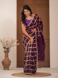 Gadhchola saree with kundan work