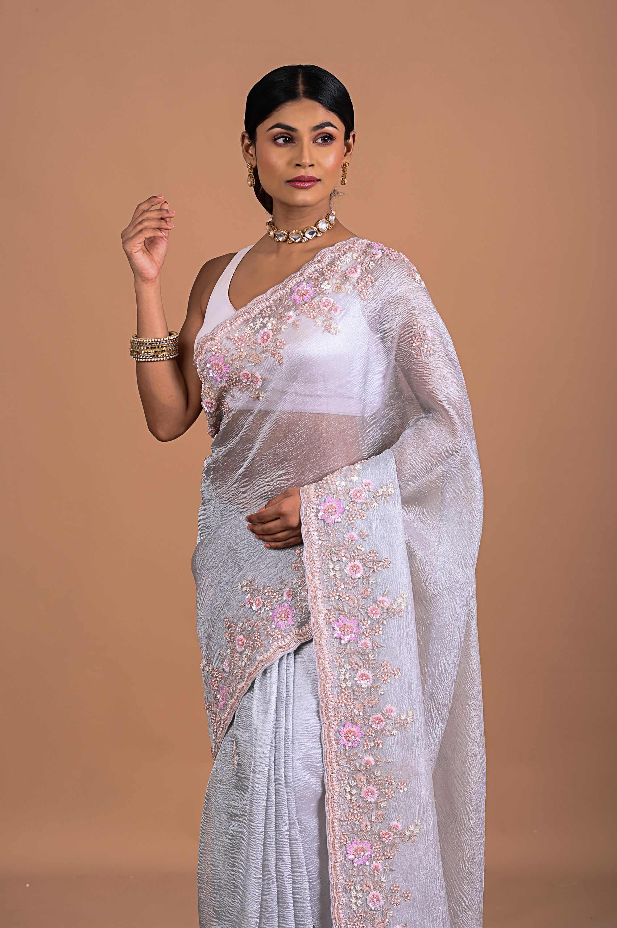 Silver tissue with handwork Secondary image